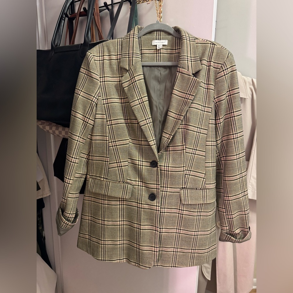 Plaid Topshop Blazer